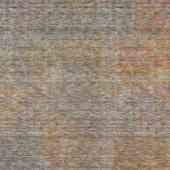 9' X 12' Gray Charcoal And Orange Abstract Washable Indoor Outdoor Area Rug