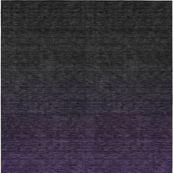 3' X 5' Eggplant Purple And Charcoal Abstract Washable Indoor Outdoor Area Rug