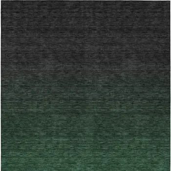 3' X 5' Emerald And Charcoal Abstract Washable Indoor Outdoor Area Rug