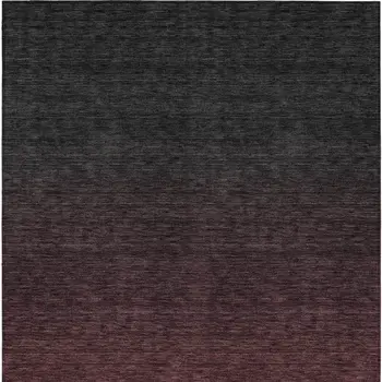 8' X 10' Merlot And Charcoal Abstract Washable Indoor Outdoor Area Rug