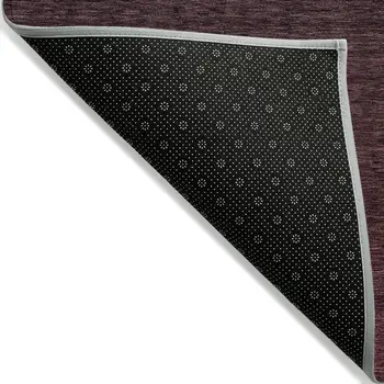 9' X 12' Merlot And Charcoal Abstract Washable Indoor Outdoor Area Rug