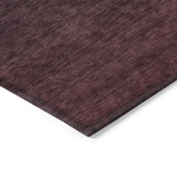 9' X 12' Merlot And Charcoal Abstract Washable Indoor Outdoor Area Rug