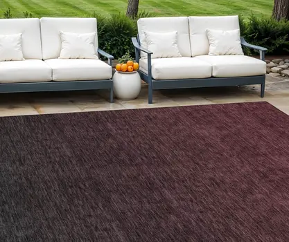 10' X 14' Merlot And Charcoal Abstract Washable Indoor Outdoor Area Rug