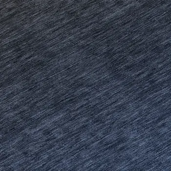 8' Navy Blue And Charcoal Round Abstract Washable Indoor Outdoor Area Rug