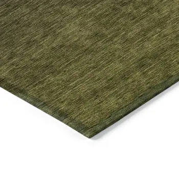 10' X 14' Olive Green And Charcoal Abstract Washable Indoor Outdoor Area Rug