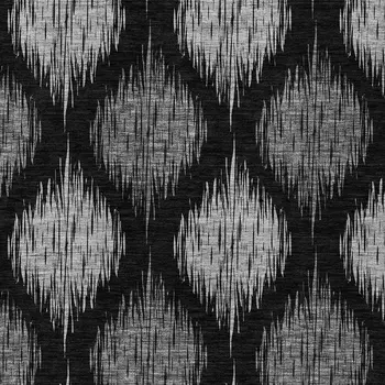5' X 8' Black Silver And Gray Ikat Washable Indoor Outdoor Area Rug