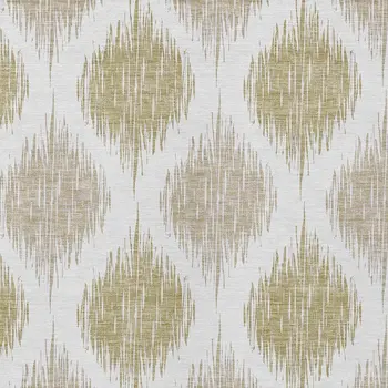 5' X 8' Gold Ivory And Beige Ikat Washable Indoor Outdoor Area Rug