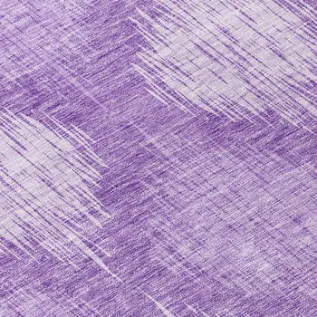 8' Plum Purple And Lavender Round Ikat Washable Indoor Outdoor Area Rug