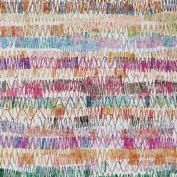 10' X 14' Green Ivory And Purple Striped Washable Indoor Outdoor Area Rug
