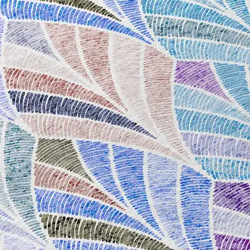 10' X 14' Blue Brown And Purple Geometric Washable Indoor Outdoor Area Rug