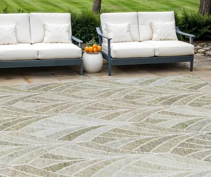 10' X 14' Khaki Tan And Beige Geometric Washable Indoor Outdoor Area Rug