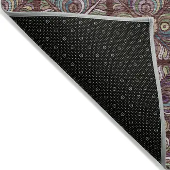 3' X 5' Orange Purple And Teal Blue Medallion Washable Indoor Outdoor Area Rug