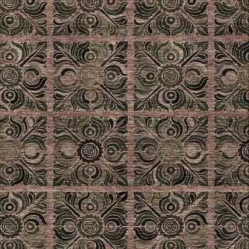 5' X 8' Orange Copper And Charcoal Medallion Washable Indoor Outdoor Area Rug