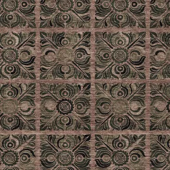 8' X 10' Orange Copper And Charcoal Medallion Washable Indoor Outdoor Area Rug