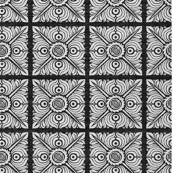 10' X 14' Black Ivory And Gray Medallion Washable Indoor Outdoor Area Rug