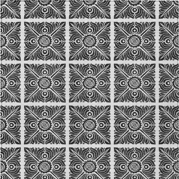 3' X 5' Ivory And Black Medallion Washable Indoor Outdoor Area Rug