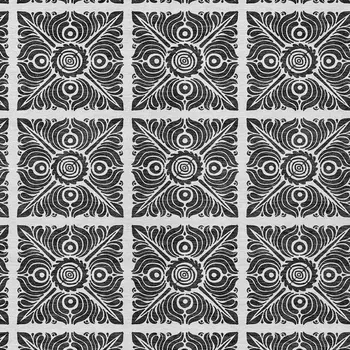 10' X 14' Ivory And Black Medallion Washable Indoor Outdoor Area Rug
