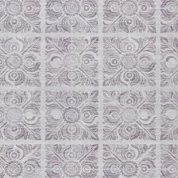 8' X 10' Lavender And Silver Medallion Washable Indoor Outdoor Area Rug