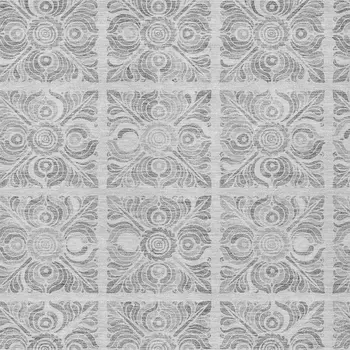9' X 12' Silver And Gray Medallion Washable Indoor Outdoor Area Rug