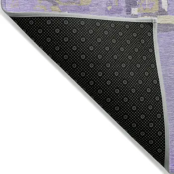 10' X 14' Lavender Lilac And Purple Geometric Washable Indoor Outdoor Area Rug