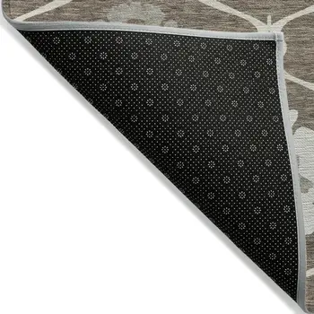 10' X 14' Brown Beige And Taupe Medallion Washable Indoor Outdoor Area Rug