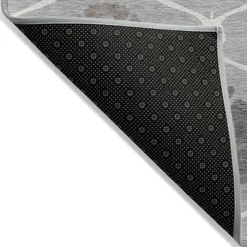 3' X 5' Gray Charcoal And Brown Medallion Washable Indoor Outdoor Area Rug