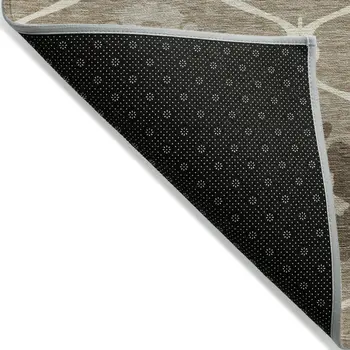 3' X 5' Taupe Brown And Ivory Medallion Washable Indoor Outdoor Area Rug