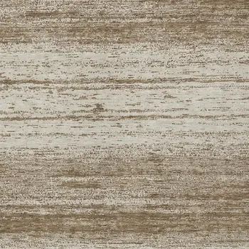 8' X 10' Brown And Beige Striped Washable Indoor Outdoor Area Rug