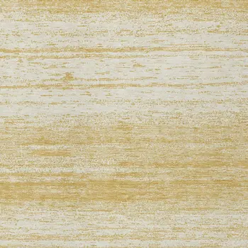 8' X 10' Gold And Ivory Striped Washable Indoor Outdoor Area Rug