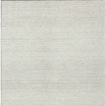 5' X 8' Ivory And Beige Striped Washable Indoor Outdoor Area Rug