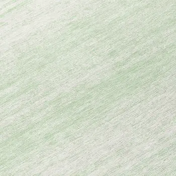 8' Mint Green And Ivory Round Striped Washable Indoor Outdoor Area Rug