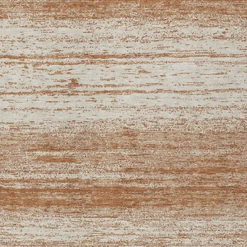 9' X 12' Orange And Beige Striped Washable Indoor Outdoor Area Rug