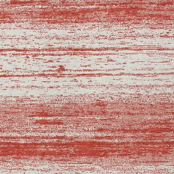 3' X 5' Red And Ivory Striped Washable Indoor Outdoor Area Rug