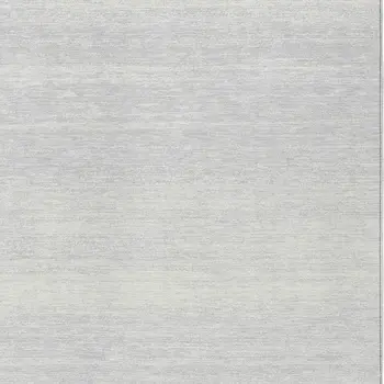 9' X 12' Silver And Gray Striped Washable Indoor Outdoor Area Rug