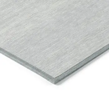 10' X 14' Silver And Gray Striped Washable Indoor Outdoor Area Rug