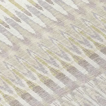 9' X 12' Beige Taupe And Gold Southwestern Washable Indoor Outdoor Area Rug