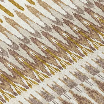 9' X 12' Brown Beige And Taupe Southwestern Washable Indoor Outdoor Area Rug