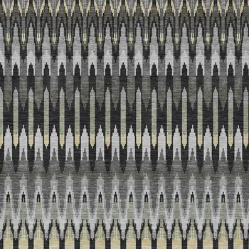 9' X 12' Charcoal Gray And Beige Southwestern Washable Indoor Outdoor Area Rug