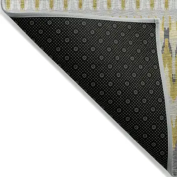 10' X 14' Gold Beige And Gray Southwestern Washable Indoor Outdoor Area Rug