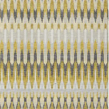 10' X 14' Gold Beige And Gray Southwestern Washable Indoor Outdoor Area Rug