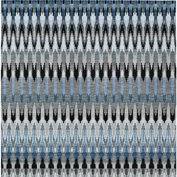 5' X 8' Gray Charcoal And Silver Southwestern Washable Indoor Outdoor Area Rug
