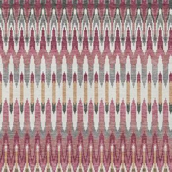 5' X 8' Mauve Merlot And Ivory Southwestern Washable Indoor Outdoor Area Rug
