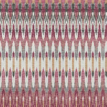 8' X 10' Mauve Merlot And Ivory Southwestern Washable Indoor Outdoor Area Rug