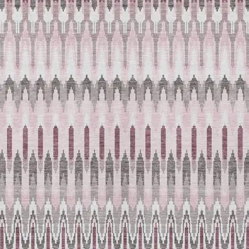 5' X 8' Pink Blush And Gray Southwestern Washable Indoor Outdoor Area Rug