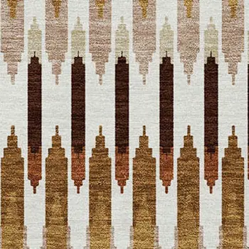 10' X 14' Terra Cotta Beige And Red Southwestern Washable Indoor Outdoor Area Rug