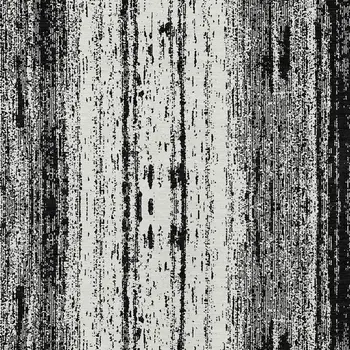 3' X 5' Black And Ivory Striped Washable Indoor Outdoor Area Rug
