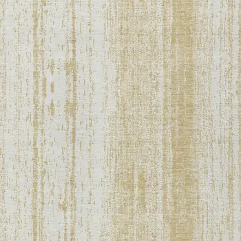 9' X 12' Gold And Ivory Striped Washable Indoor Outdoor Area Rug