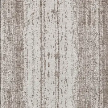 8' X 10' Taupe And Ivory Striped Washable Indoor Outdoor Area Rug