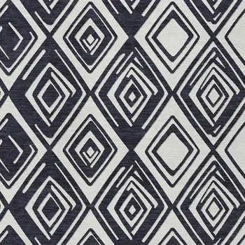 8' X 10' Black And Ivory Geometric Washable Indoor Outdoor Area Rug