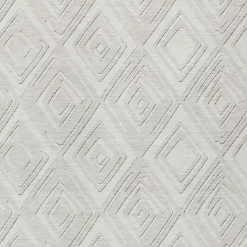 3' X 5' Ivory And Beige Geometric Washable Indoor Outdoor Area Rug